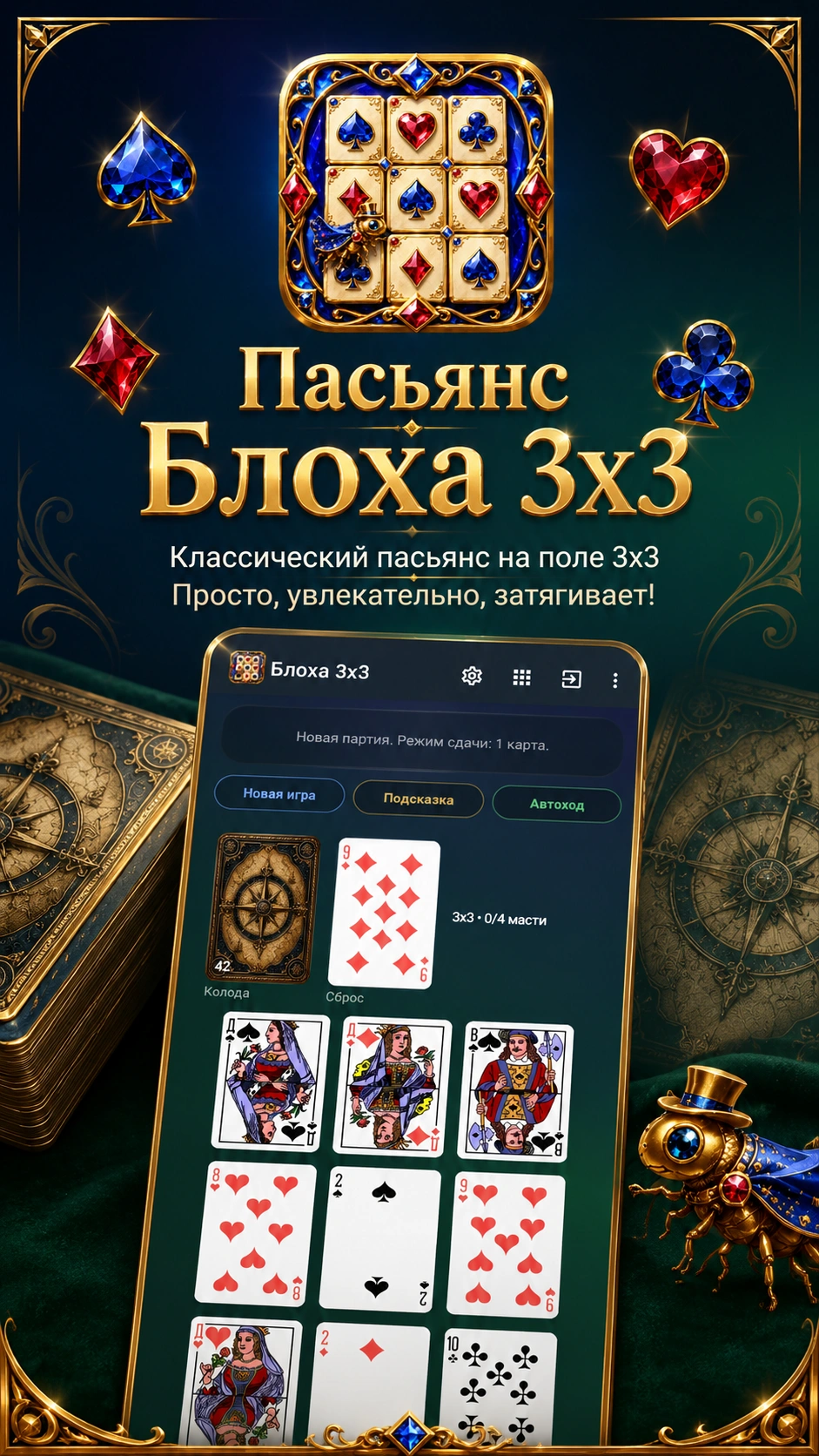 Постер Пасьянс Блоха 3x3
