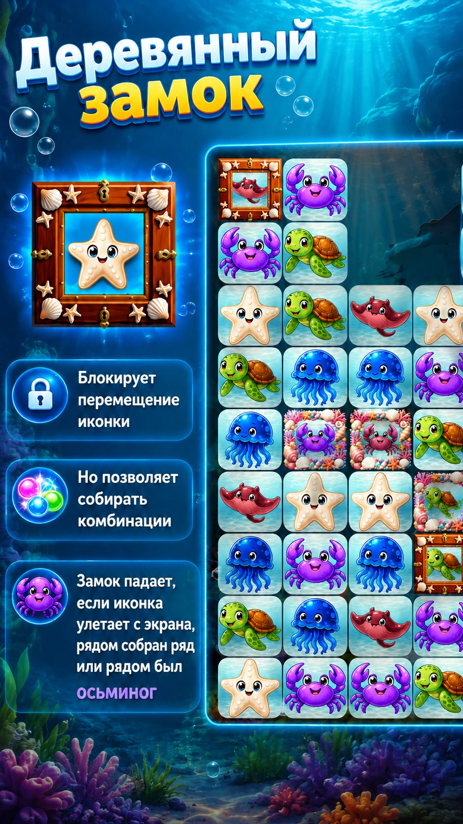 Скриншот 5: Три в ряд — Океан